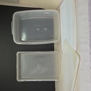 2 Plastic Containers. Tupperware And Rubbermaid